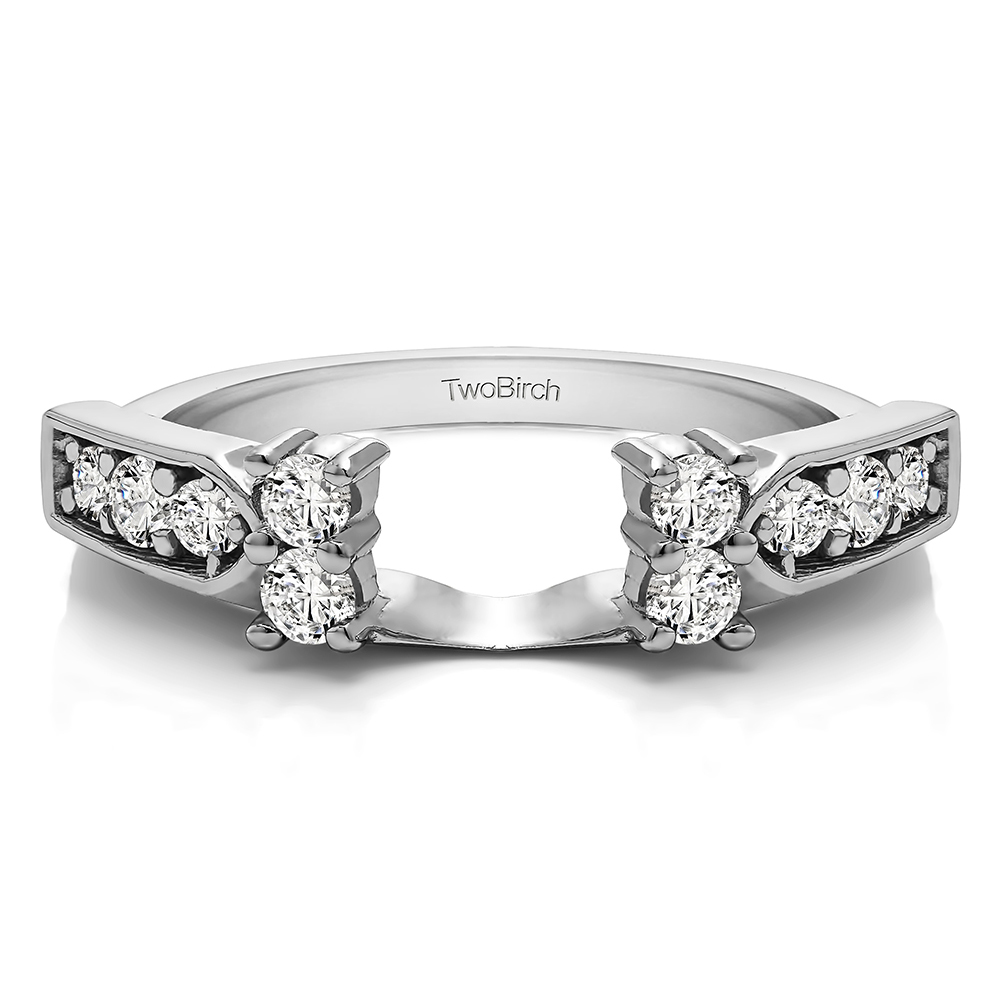 TwoBirch Ring Wrap 0.33 Ct. Millgrained Prong and Channel Ring Wrap